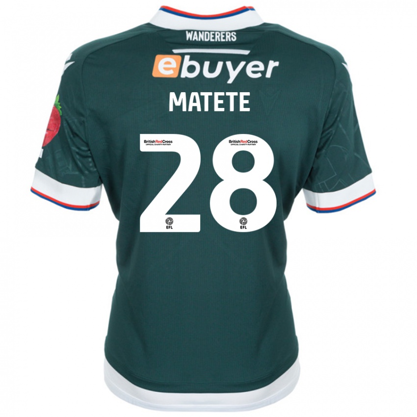 Kinder Jay Matete #28 Dunkelgrün Auswärtstrikot Trikot 2024/25 T-Shirt Schweiz