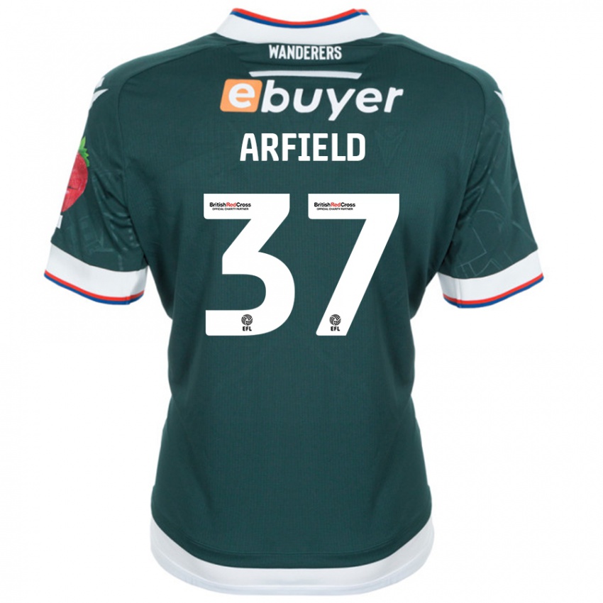 Kinder Scott Arfield #37 Dunkelgrün Auswärtstrikot Trikot 2024/25 T-Shirt Schweiz