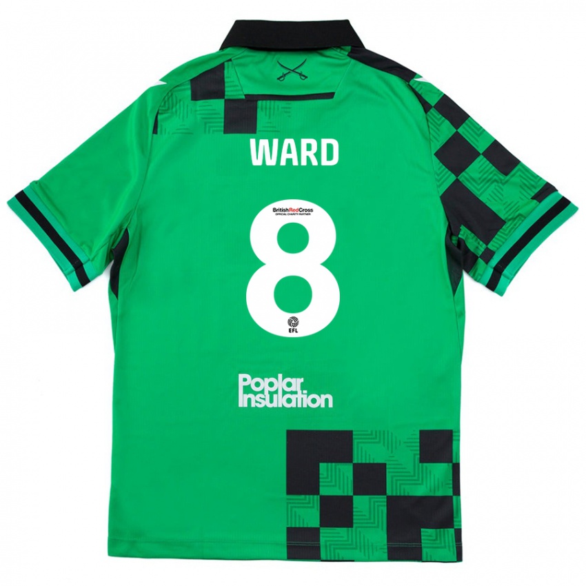 Kinder Grant Ward #8 Grün Schwarz Auswärtstrikot Trikot 2024/25 T-Shirt Schweiz