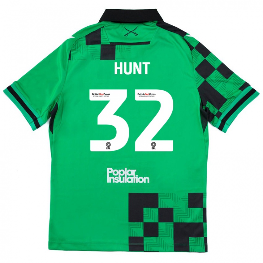 Kinder Jack Hunt #32 Grün Schwarz Auswärtstrikot Trikot 2024/25 T-Shirt Schweiz