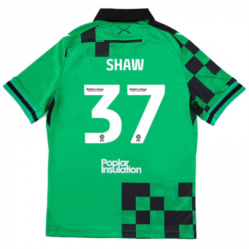 Kinder Kofi Shaw #37 Grün Schwarz Auswärtstrikot Trikot 2024/25 T-Shirt Schweiz