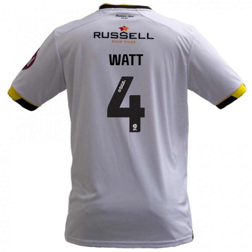 Kinder Elliot Watt #4 Weiß Auswärtstrikot Trikot 2024/25 T-Shirt Schweiz