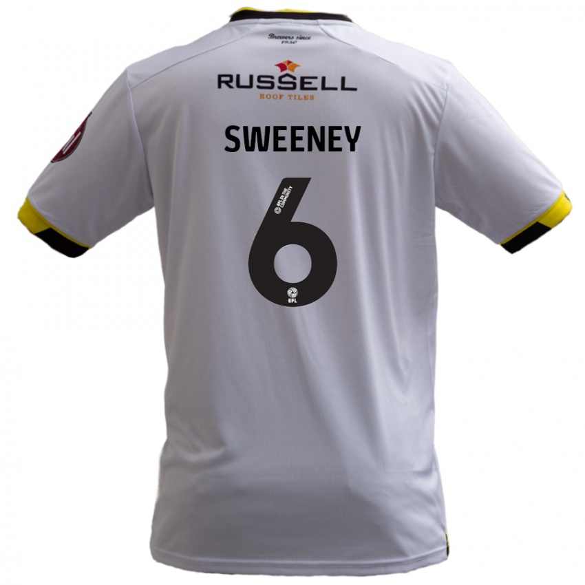 Kinder Ryan Sweeney #6 Weiß Auswärtstrikot Trikot 2024/25 T-Shirt Schweiz