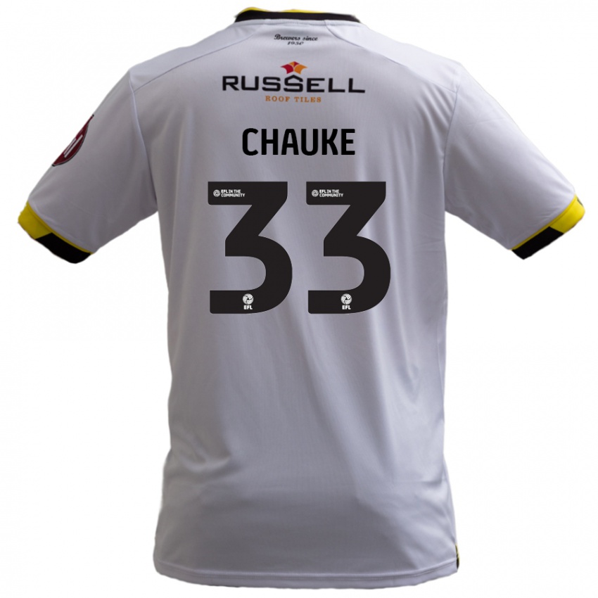 Kinder Kgaogelo Chauke #33 Weiß Auswärtstrikot Trikot 2024/25 T-Shirt Schweiz