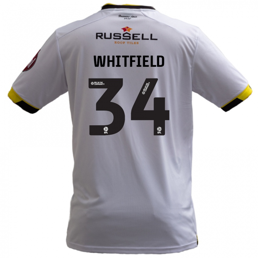 Kinder Ben Whitfield #34 Weiß Auswärtstrikot Trikot 2024/25 T-Shirt Schweiz