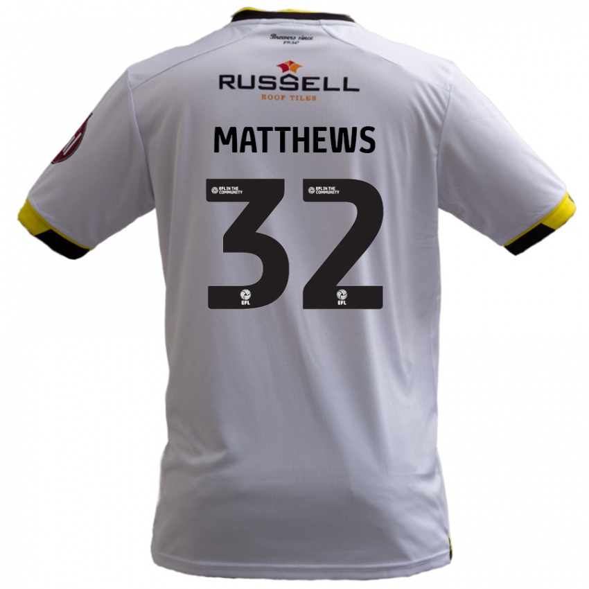 Kinder Daniel Matthews #32 Weiß Auswärtstrikot Trikot 2024/25 T-Shirt Schweiz