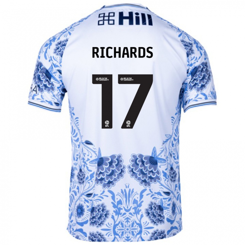 Kinder Taylor Richards #17 Weiß Blau Auswärtstrikot Trikot 2024/25 T-Shirt Schweiz