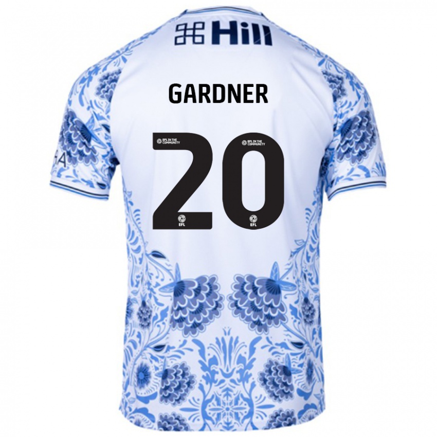 Kinder Gary Gardner #20 Weiß Blau Auswärtstrikot Trikot 2024/25 T-Shirt Schweiz