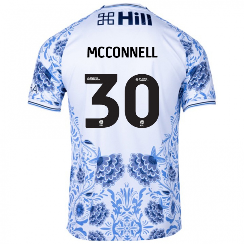 Kinder Glenn Mcconnell #30 Weiß Blau Auswärtstrikot Trikot 2024/25 T-Shirt Schweiz