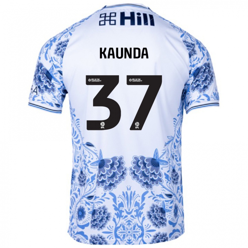 Kinder Amaru Kaunda #37 Weiß Blau Auswärtstrikot Trikot 2024/25 T-Shirt Schweiz