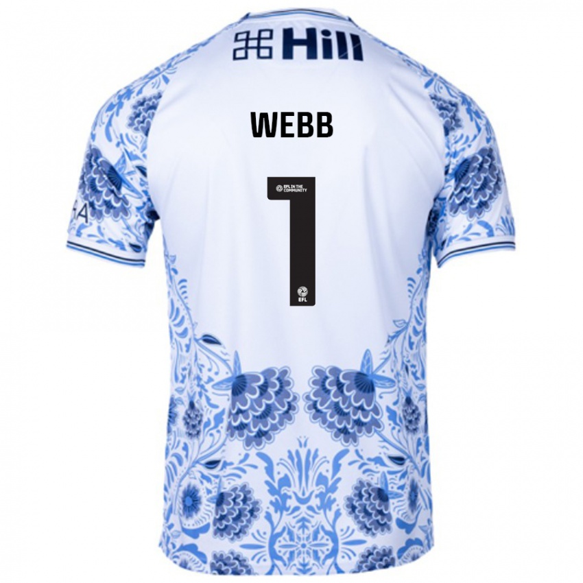 Kinder Lauren Webb #1 Weiß Blau Auswärtstrikot Trikot 2024/25 T-Shirt Schweiz