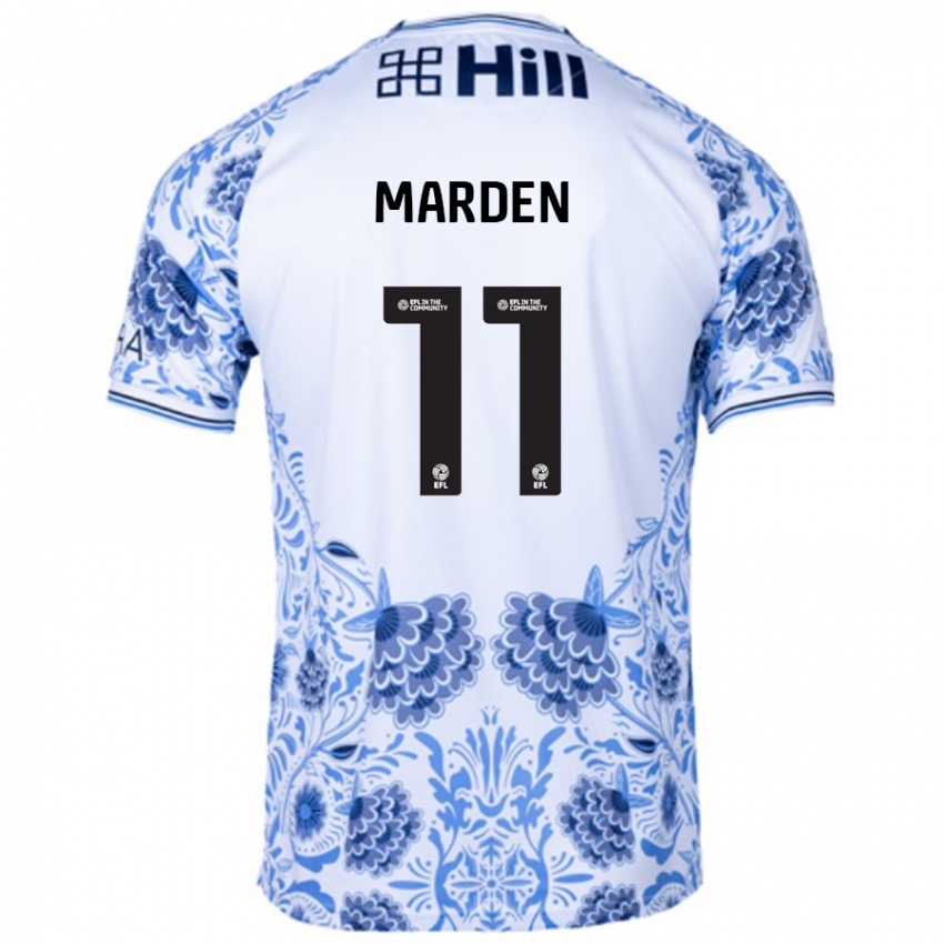 Kinder Ella Marden #11 Weiß Blau Auswärtstrikot Trikot 2024/25 T-Shirt Schweiz