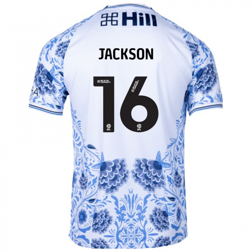 Kinder Abbie Jackson #16 Weiß Blau Auswärtstrikot Trikot 2024/25 T-Shirt Schweiz