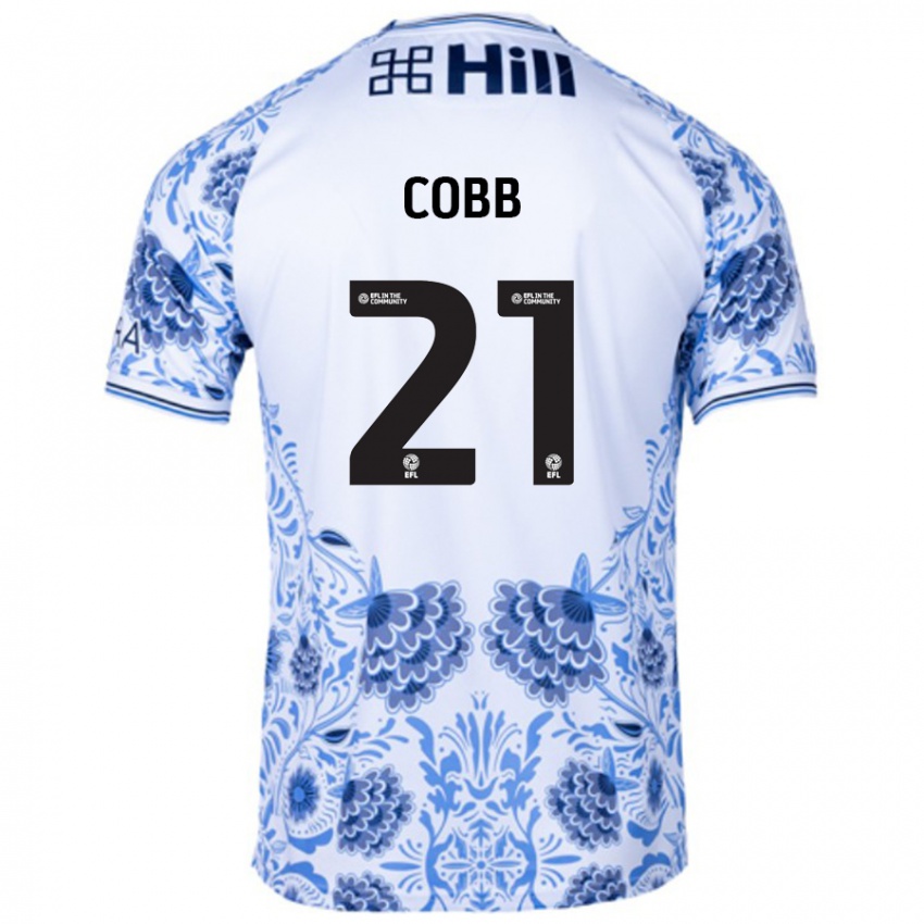 Kinder Serena Cobb #21 Weiß Blau Auswärtstrikot Trikot 2024/25 T-Shirt Schweiz