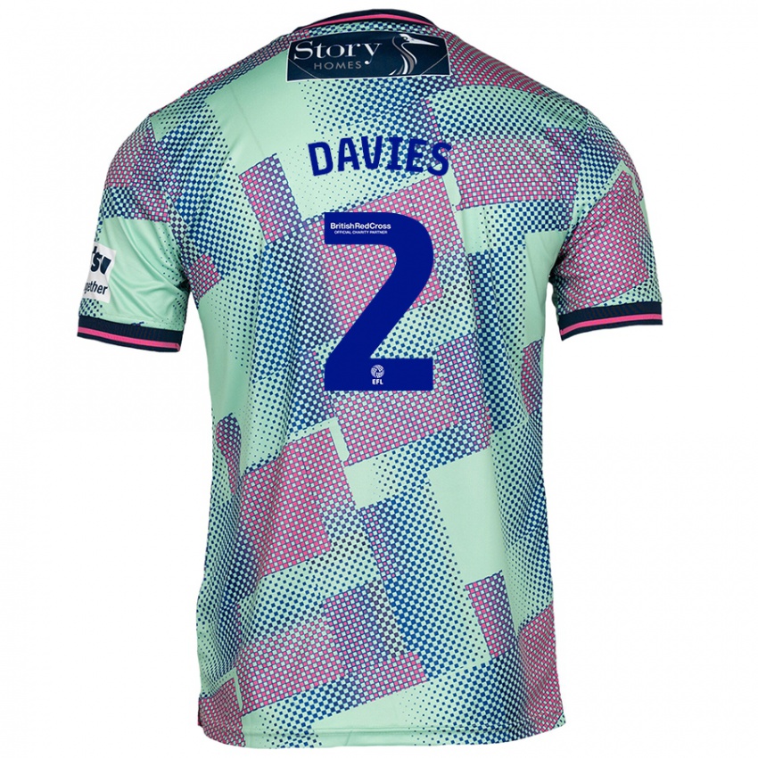 Kinder Archie Davies #2 Grün Auswärtstrikot Trikot 2024/25 T-Shirt Schweiz