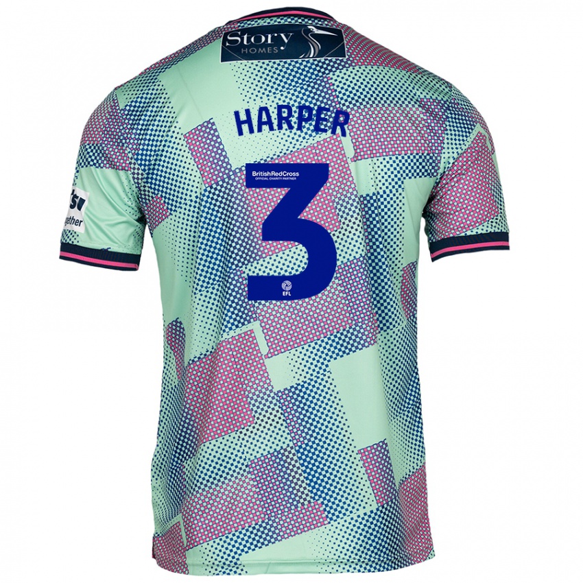 Kinder Cameron Harper #3 Grün Auswärtstrikot Trikot 2024/25 T-Shirt Schweiz