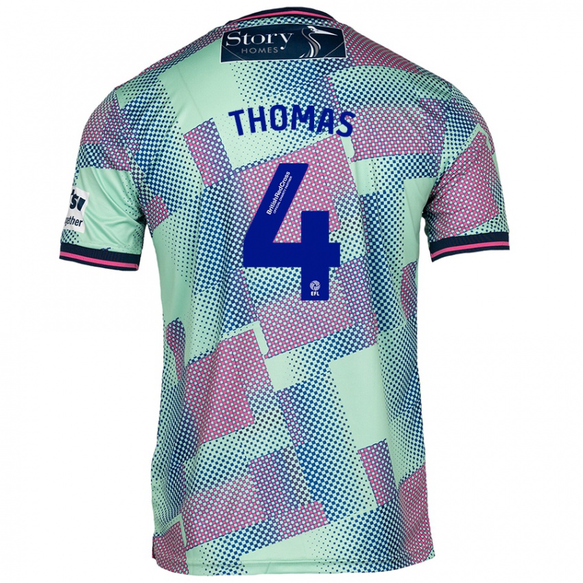 Kinder Terell Thomas #4 Grün Auswärtstrikot Trikot 2024/25 T-Shirt Schweiz