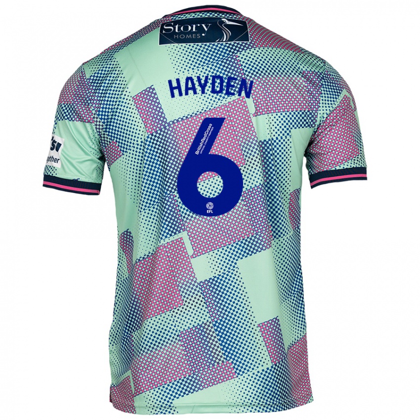 Kinder Aaron Hayden #6 Grün Auswärtstrikot Trikot 2024/25 T-Shirt Schweiz