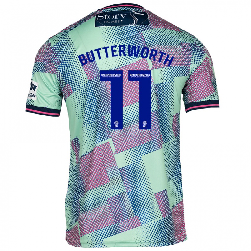 Kinder Daniel Butterworth #11 Grün Auswärtstrikot Trikot 2024/25 T-Shirt Schweiz