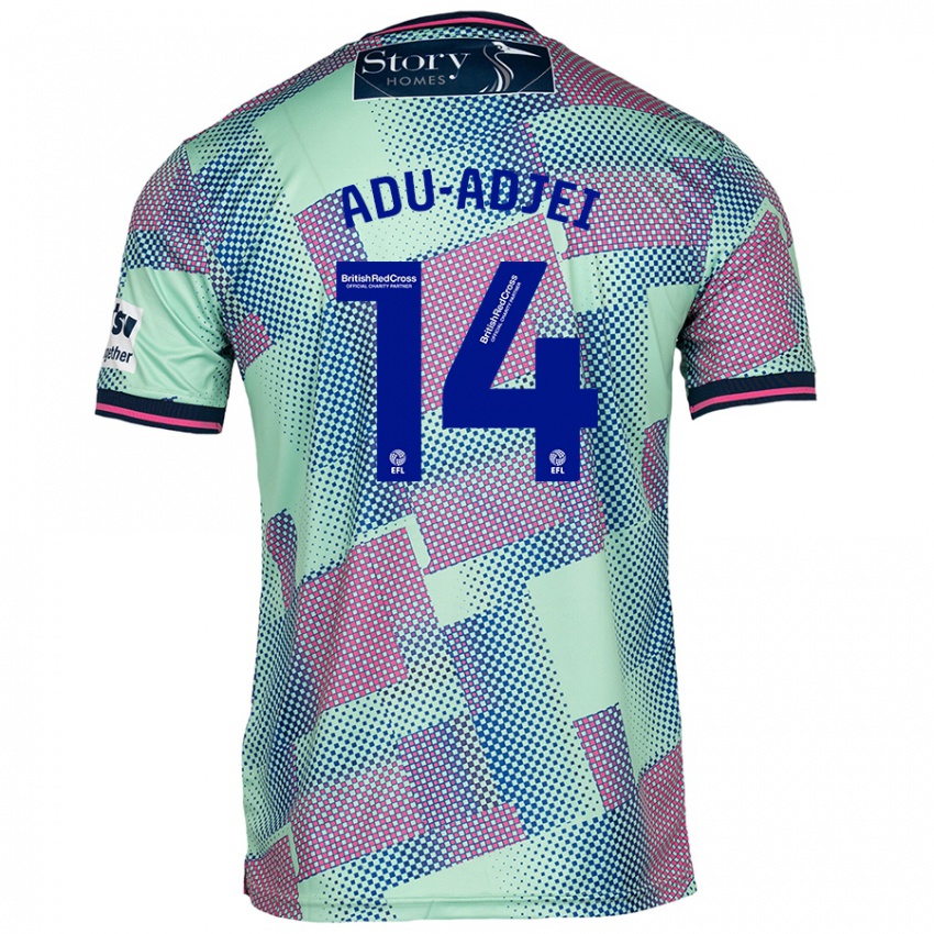 Kinder Daniel Adu-Adjei #14 Grün Auswärtstrikot Trikot 2024/25 T-Shirt Schweiz