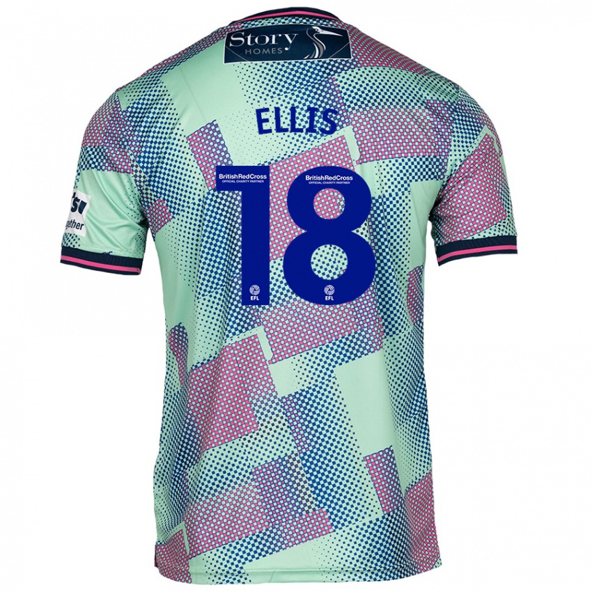 Kinder Jack Ellis #18 Grün Auswärtstrikot Trikot 2024/25 T-Shirt Schweiz