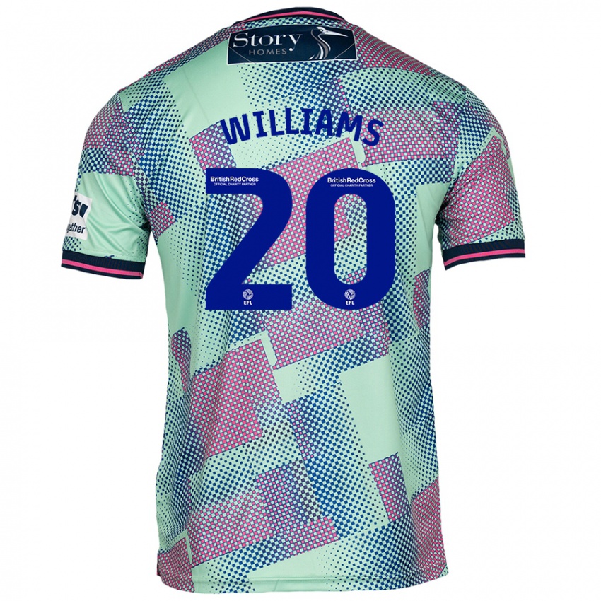 Kinder Ben Williams #20 Grün Auswärtstrikot Trikot 2024/25 T-Shirt Schweiz