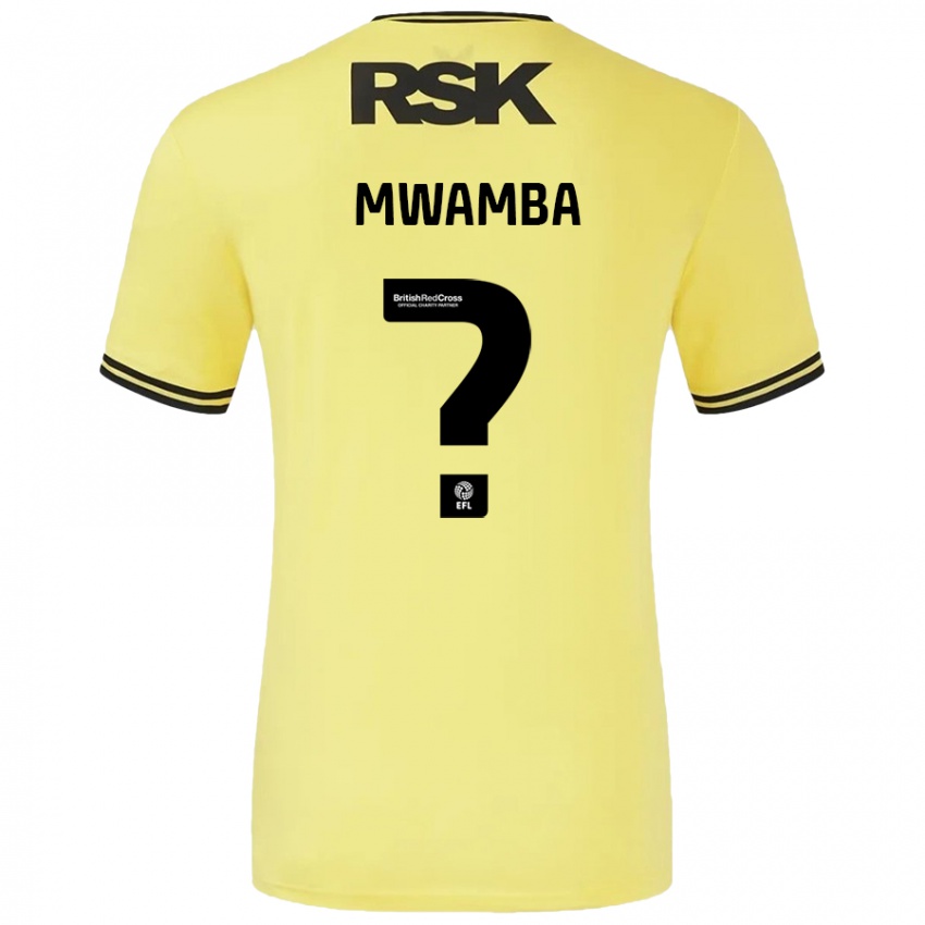 Kinder Alan Mwamba #0 Gelb Schwarz Auswärtstrikot Trikot 2024/25 T-Shirt Schweiz