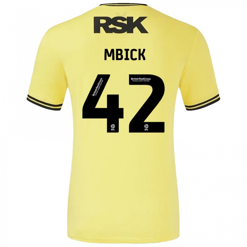 Kinder Micah Mbick #42 Gelb Schwarz Auswärtstrikot Trikot 2024/25 T-Shirt Schweiz