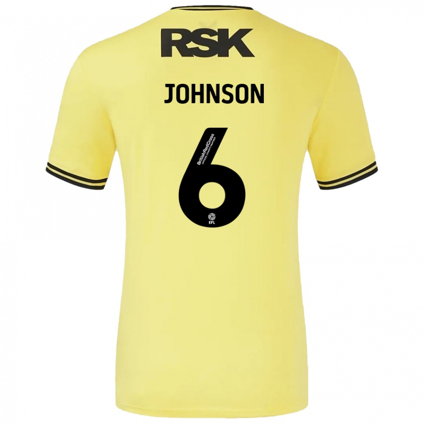 Kinder Melissa Johnson #6 Gelb Schwarz Auswärtstrikot Trikot 2024/25 T-Shirt Schweiz