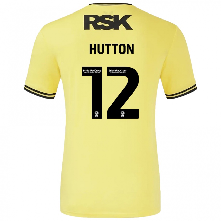 Kinder Jodie Hutton #12 Gelb Schwarz Auswärtstrikot Trikot 2024/25 T-Shirt Schweiz