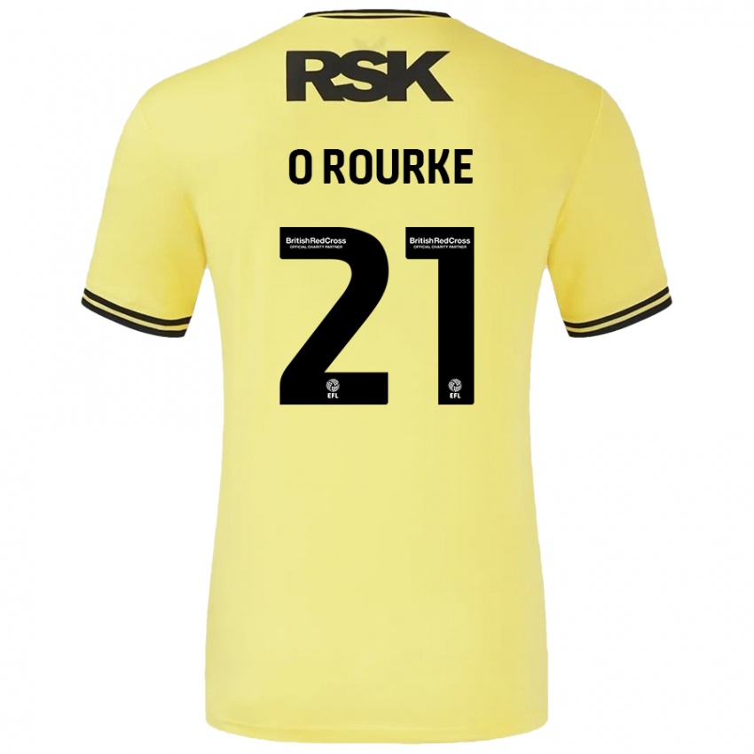 Kinder Sophie O'rourke #21 Gelb Schwarz Auswärtstrikot Trikot 2024/25 T-Shirt Schweiz