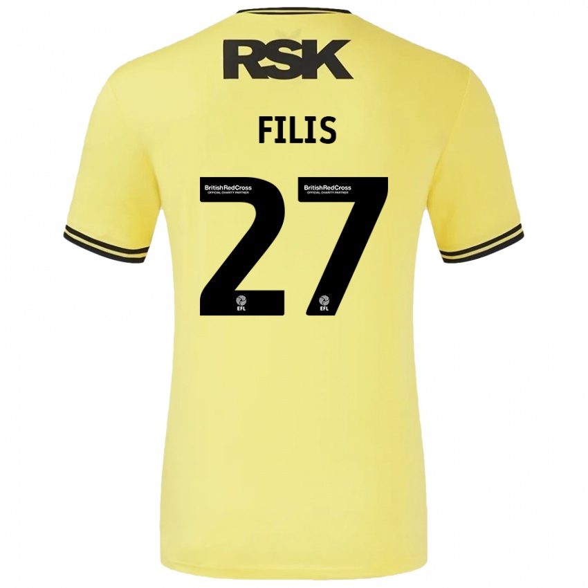 Kinder Melisa Filis #27 Gelb Schwarz Auswärtstrikot Trikot 2024/25 T-Shirt Schweiz