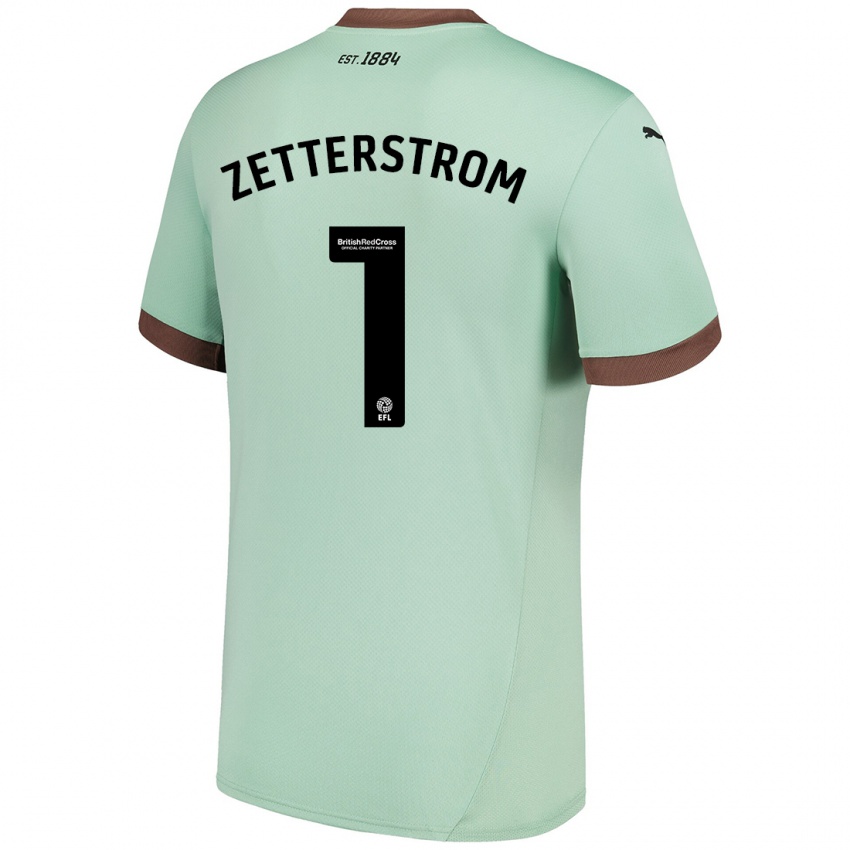 Kinder Jacob Widell Zetterström #1 Blassgrün Auswärtstrikot Trikot 2024/25 T-Shirt Schweiz