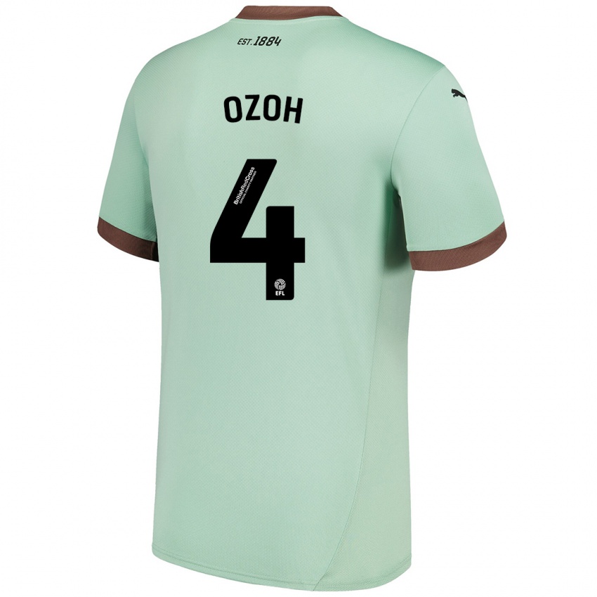 Kinder David Ozoh #4 Blassgrün Auswärtstrikot Trikot 2024/25 T-Shirt Schweiz