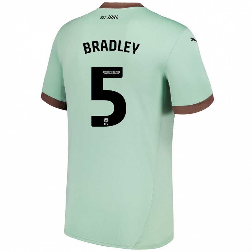 Kinder Sonny Bradley #5 Blassgrün Auswärtstrikot Trikot 2024/25 T-Shirt Schweiz