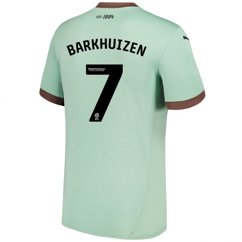 Kinder Tom Barkhuizen #7 Blassgrün Auswärtstrikot Trikot 2024/25 T-Shirt Schweiz