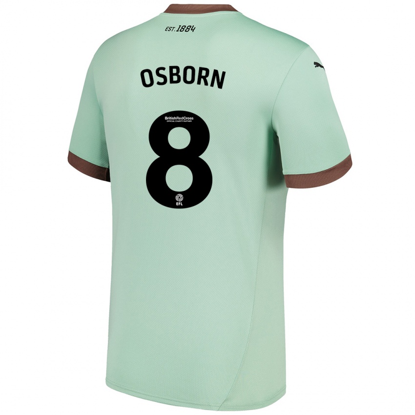 Kinder Ben Osborn #8 Blassgrün Auswärtstrikot Trikot 2024/25 T-Shirt Schweiz