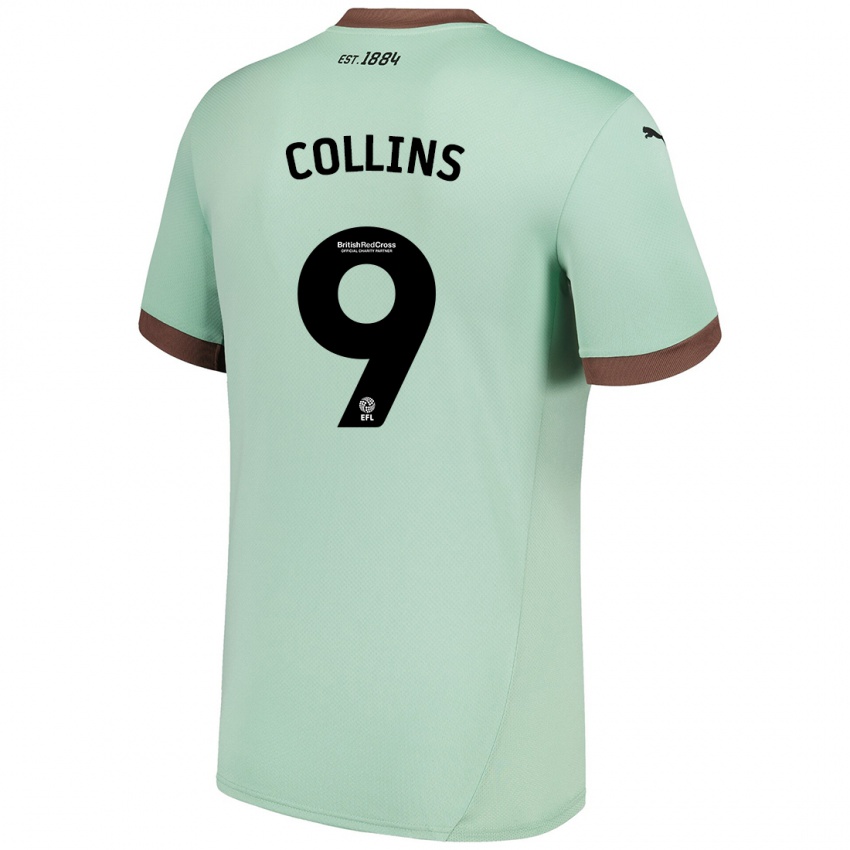 Kinder James Collins #9 Blassgrün Auswärtstrikot Trikot 2024/25 T-Shirt Schweiz