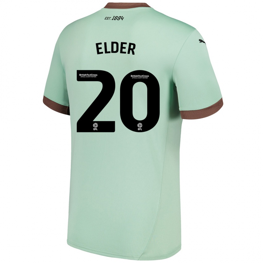 Kinder Callum Elder #20 Blassgrün Auswärtstrikot Trikot 2024/25 T-Shirt Schweiz