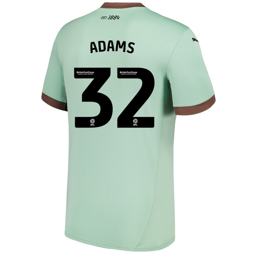 Kinder Ebou Adams #32 Blassgrün Auswärtstrikot Trikot 2024/25 T-Shirt Schweiz