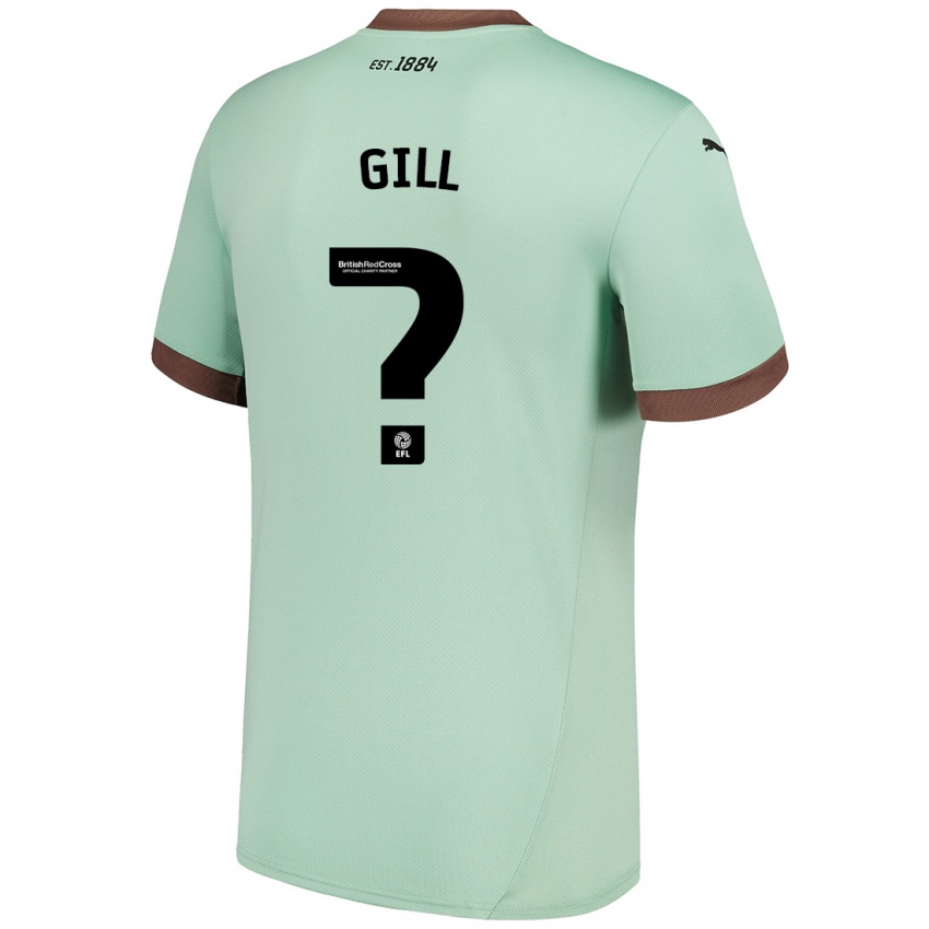 Kinder Tristan Gill #0 Blassgrün Auswärtstrikot Trikot 2024/25 T-Shirt Schweiz