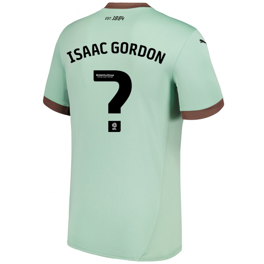 Kinder Isaac Gordon #0 Blassgrün Auswärtstrikot Trikot 2024/25 T-Shirt Schweiz