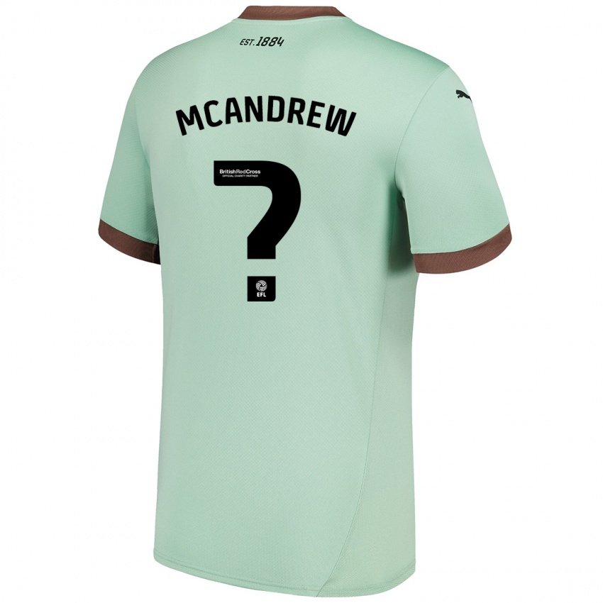 Kinder Niall Mcandrew #0 Blassgrün Auswärtstrikot Trikot 2024/25 T-Shirt Schweiz