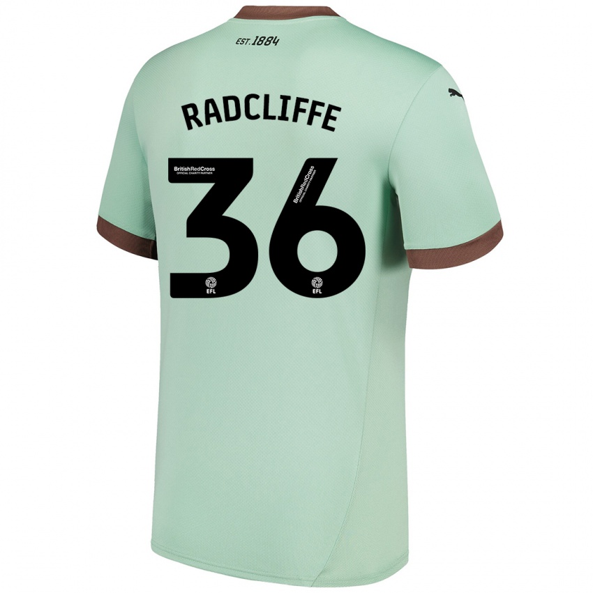 Kinder Ben Radcliffe #36 Blassgrün Auswärtstrikot Trikot 2024/25 T-Shirt Schweiz