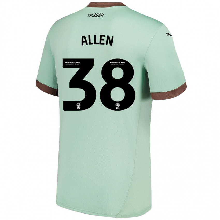 Kinder Cruz Allen #38 Blassgrün Auswärtstrikot Trikot 2024/25 T-Shirt Schweiz