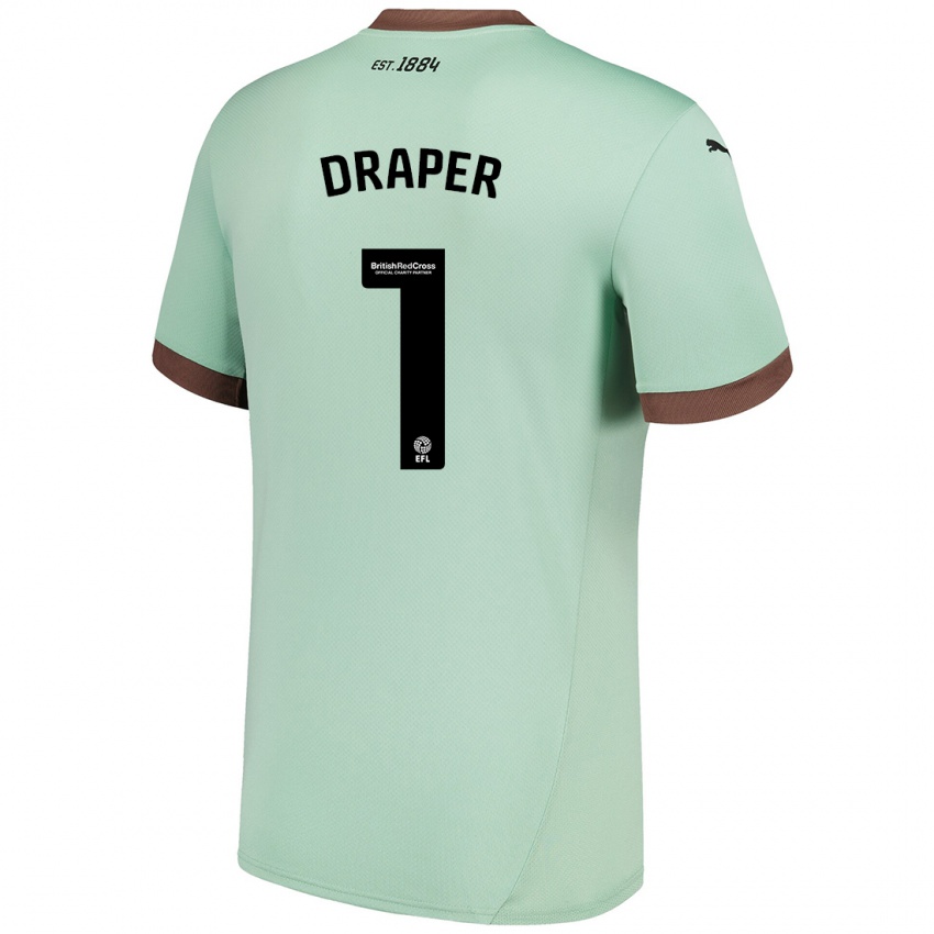 Enfant Maillot Anna Draper #1 Vert Pâle Tenues Extérieur 2024/25 T-Shirt Suisse