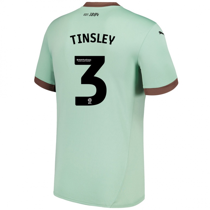 Enfant Maillot Megan Tinsley #3 Vert Pâle Tenues Extérieur 2024/25 T-Shirt Suisse