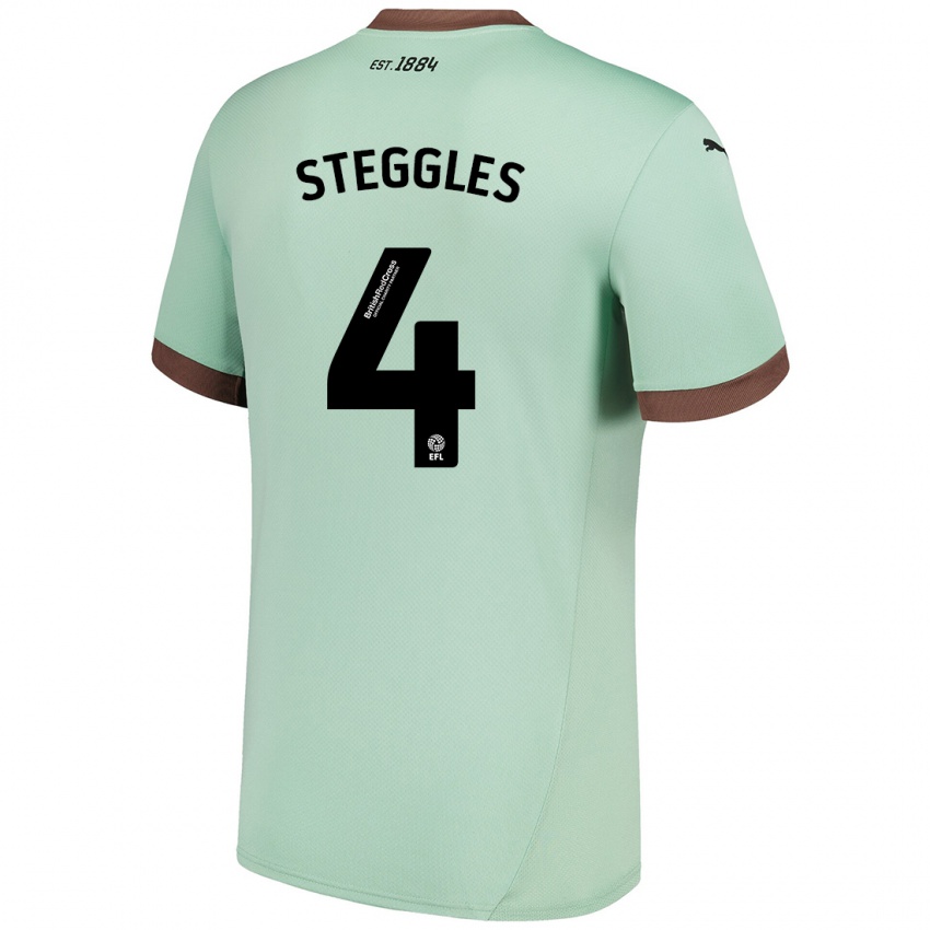 Enfant Maillot Charlotte Steggles #4 Vert Pâle Tenues Extérieur 2024/25 T-Shirt Suisse