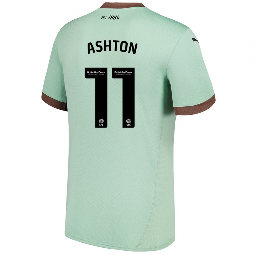 Kinder Eleanor Ashton #11 Blassgrün Auswärtstrikot Trikot 2024/25 T-Shirt Schweiz