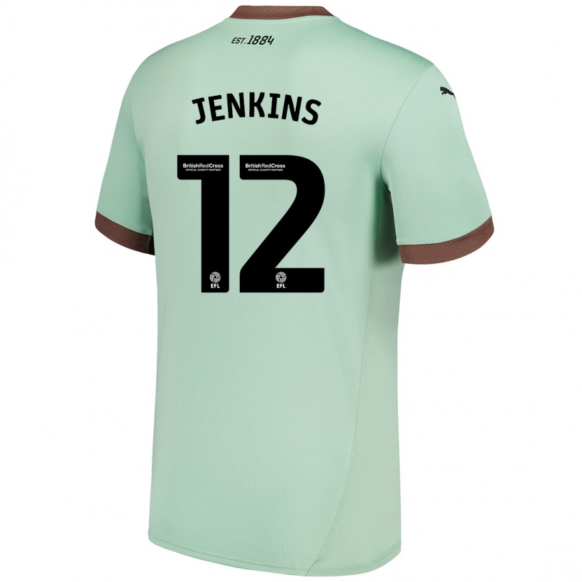 Kinder Camille Jenkins #12 Blassgrün Auswärtstrikot Trikot 2024/25 T-Shirt Schweiz